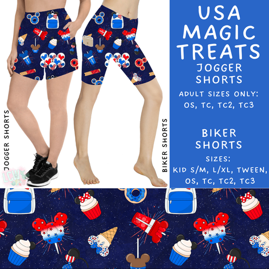 Batch #338 - Magical 4th of July - Closes 5/7 - ETA mid June - USA Magic Treats Biker & Jogger Shorts