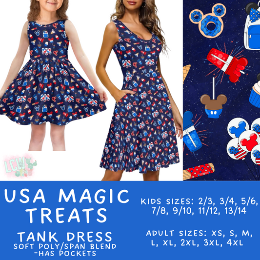 Batch #338 - Magical 4th of July - Closes 5/7 - ETA mid June - USA Magic Treats Women's & Girl's Tank Dress