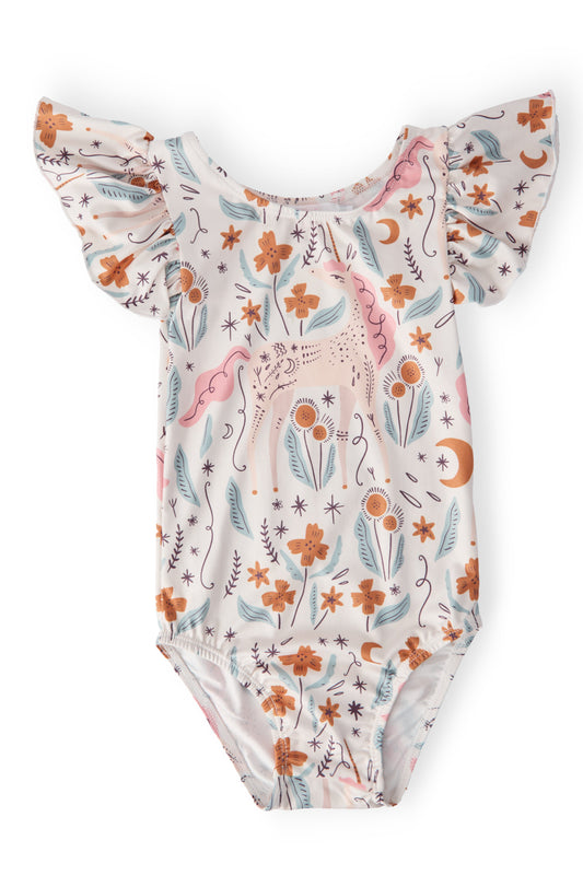 Unicorn Soiree S/S Flutter Sleeve Leotard