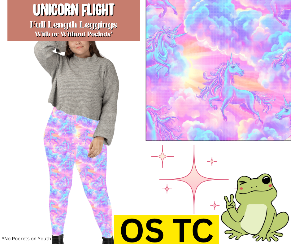 Unicorn Flight Full Length Leggings w/ Pockets - Alonna's Legging Land
