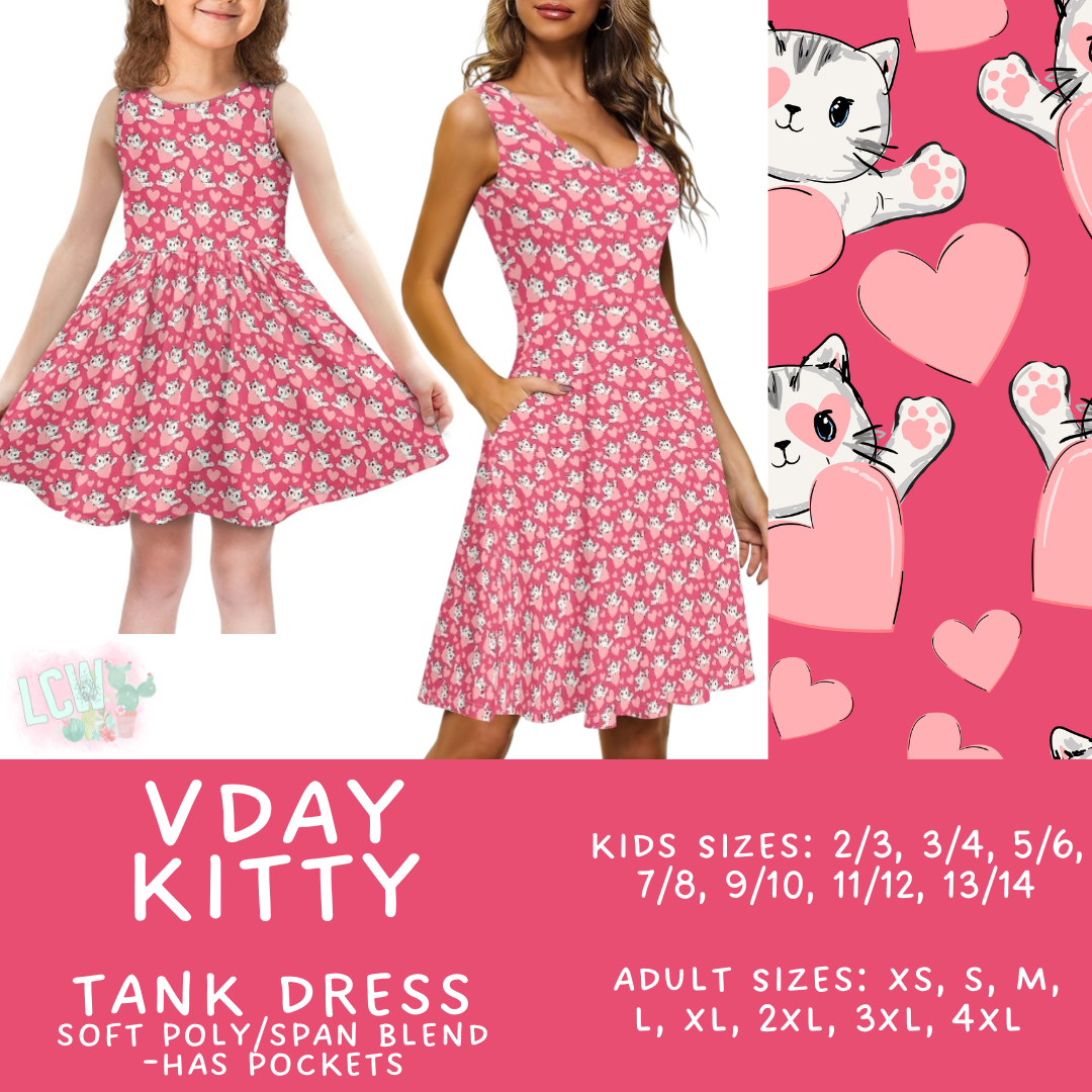 Batch #452 - Mom & Me Love - Closes 11/21 - ETA early Jan - Vday Kitty Women's & Girl's Tank Dress