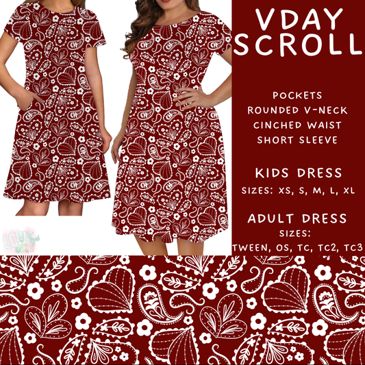 Batch #452 - Mom & Me Love - Closes 11/21 - ETA early Jan - Vday Scroll Womens & Girls Dresses