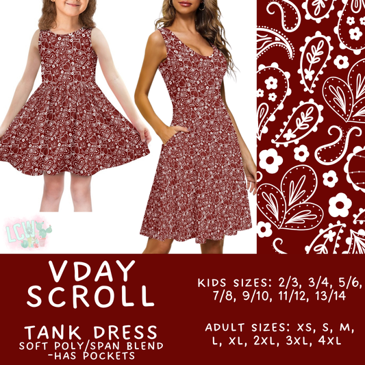 Batch #452 - Mom & Me Love - Closes 11/21 - ETA early Jan - Vday Scroll Women's & Girl's Tank Dress
