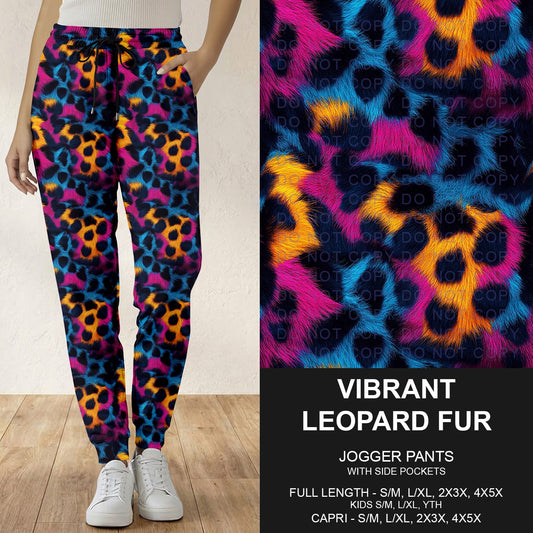 B298 - Preorder Vibrant Leopard Fur Joggers (Closes 7.05. ETA: early Sept.)