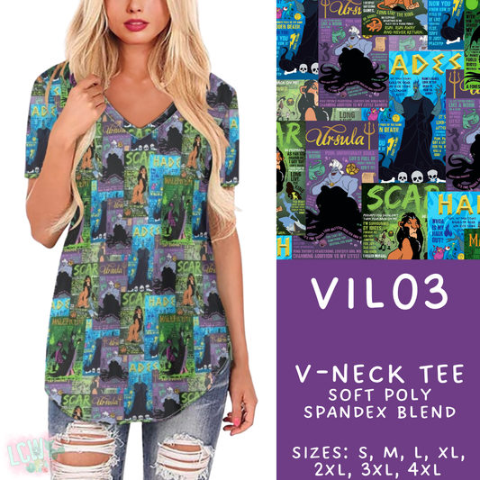 Batch #504 - Villains 3 Collection - Closes 3/16 - ETA mid May - Vil03 V-Neck Tee