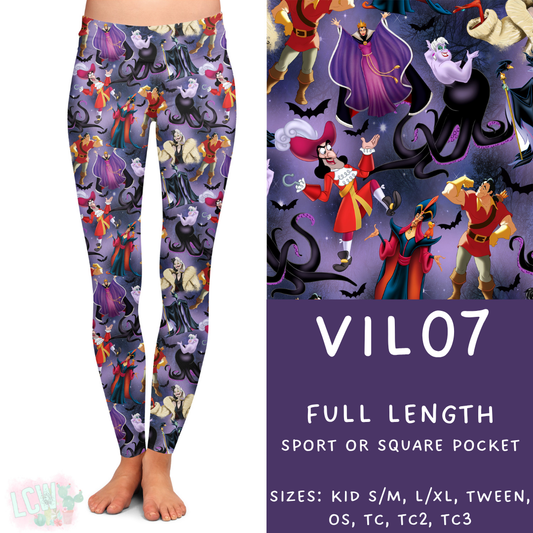 Ready to Ship - Vil07 Full Length Leggings - Sport Pocket TC2 & Square Pocket TC