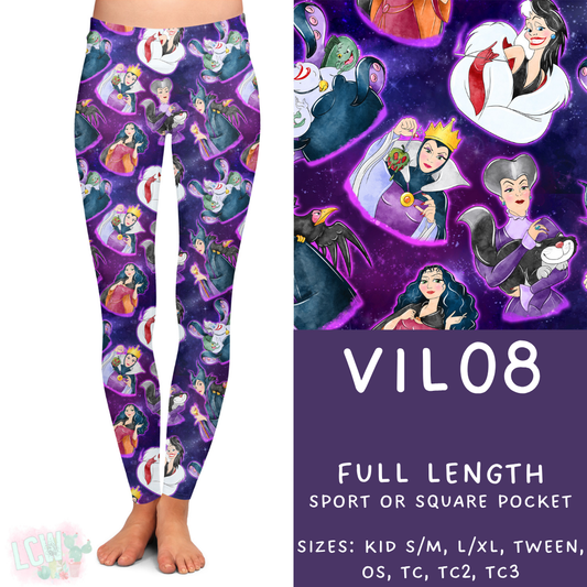 Ready to Ship - Vil08 Full Length Leggings - Sport Pocket TC2 & Square Pocket TC