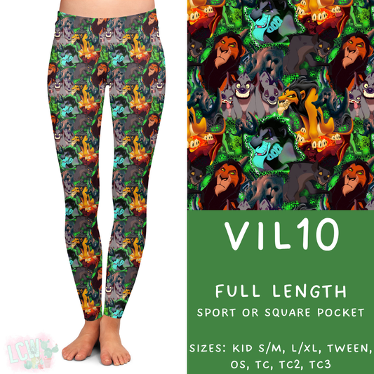 Ready to Ship - Vil10 Full Length Leggings - Sport Pocket OS & Square Pocket TC2