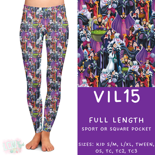 Ready to Ship - Vil15 Full Length Leggings - Sport Pocket TC2 & Square Pocket TC2