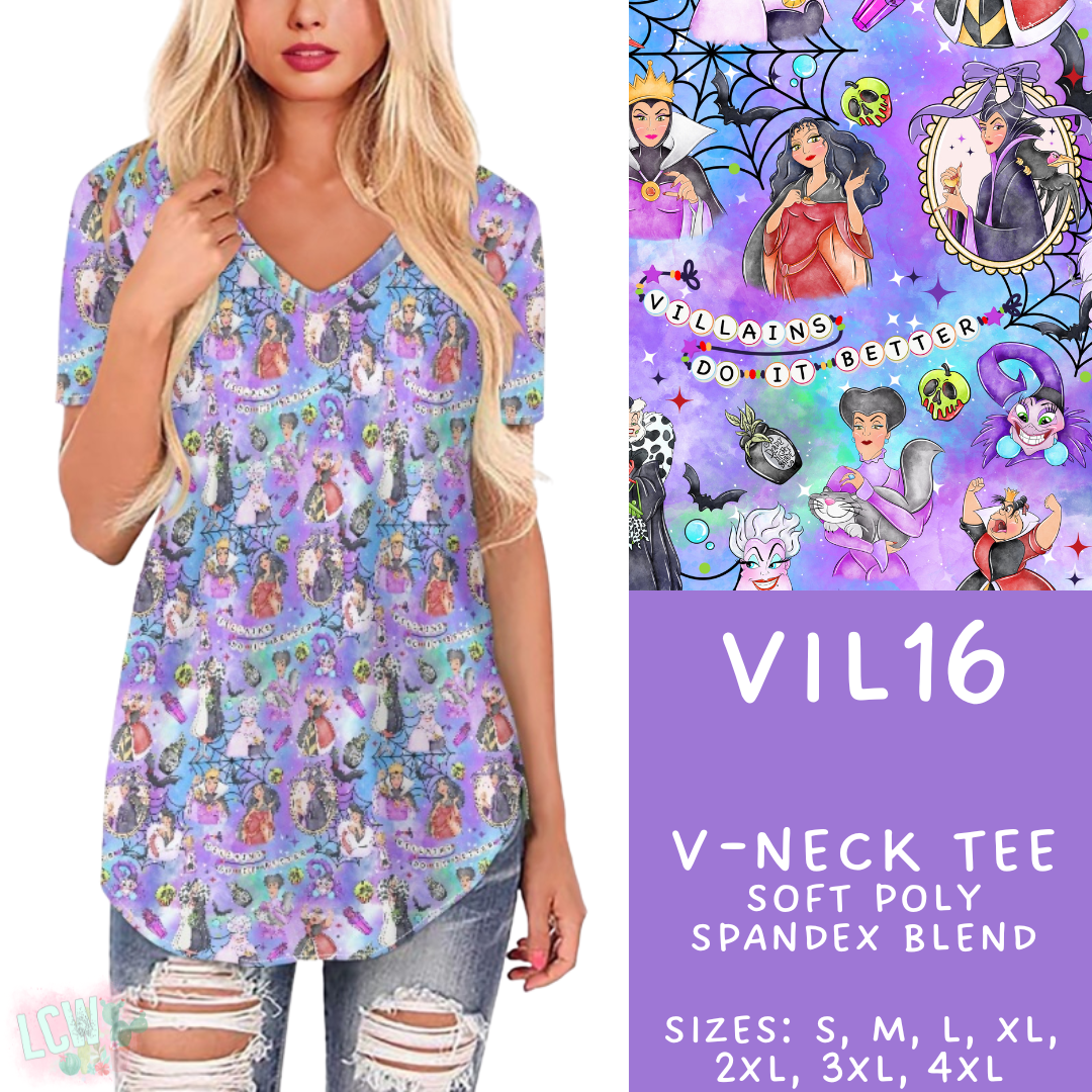 Batch #504 - Villains 3 Collection - Closes 3/16 - ETA mid May - Vil16 V-Neck Tee