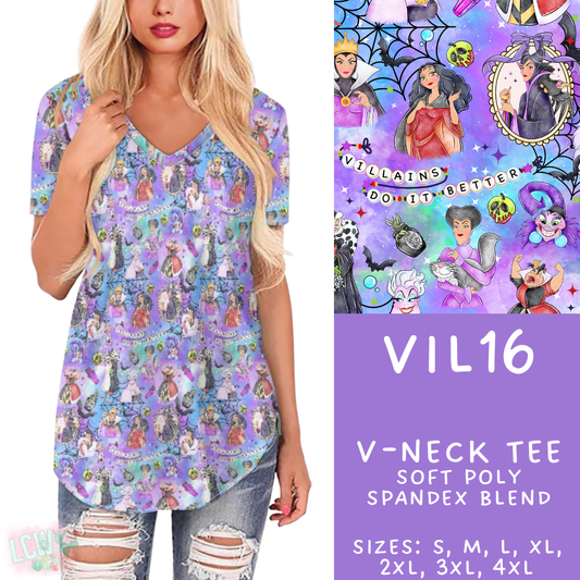 Batch #504 - Villains 3 Collection - Closes 3/16 - ETA mid May - Vil16 V-Neck Tee