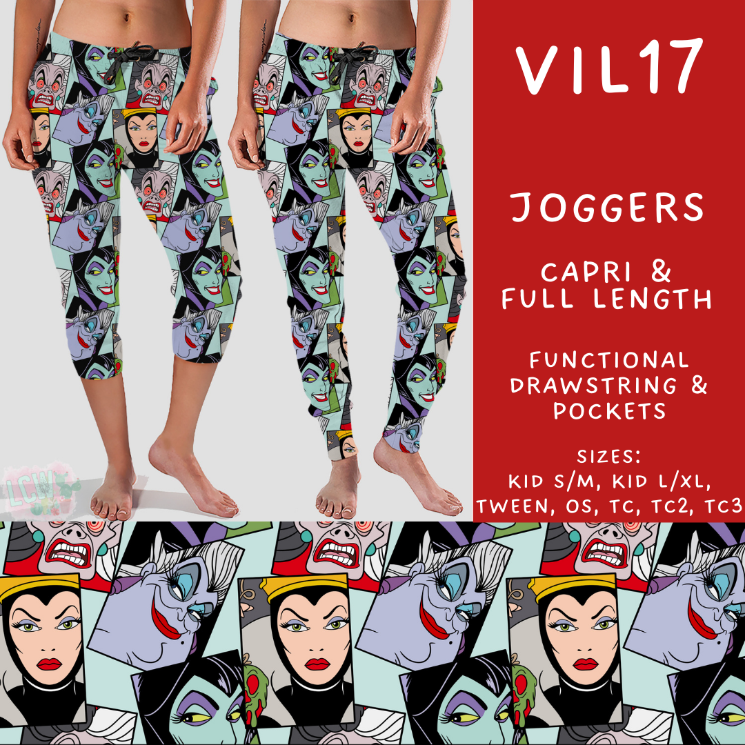 Batch #504 - Villains 3 Collection - Closes 3/16 - ETA mid May - Vil17 Full and Capri Length Joggers