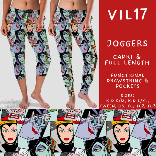 Batch #504 - Villains 3 Collection - Closes 3/16 - ETA mid May - Vil17 Full and Capri Length Joggers