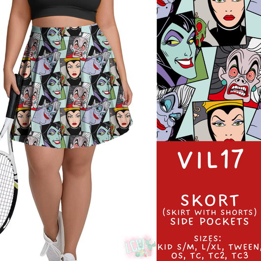 Batch #504 - Villains 3 Collection - Closes 3/16 - ETA mid May - Vil17 Skort