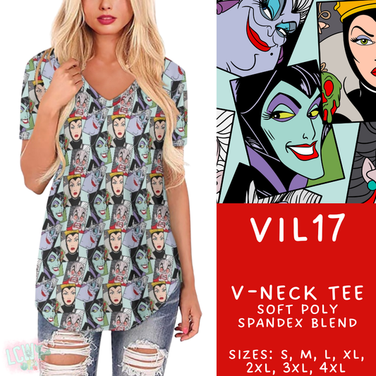 Batch #504 - Villains 3 Collection - Closes 3/16 - ETA mid May - Vil17 V-Neck Tee