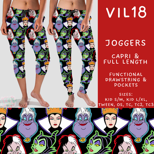 Batch #504 - Villains 3 Collection - Closes 3/16 - ETA mid May - Vil18 Full and Capri Length Joggers