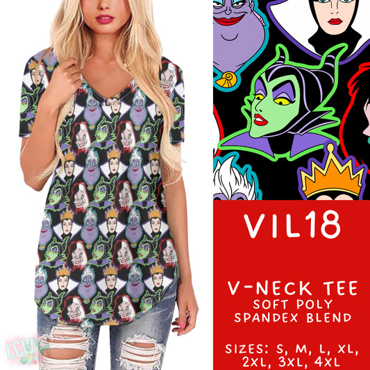 Batch #504 - Villains 3 Collection - Closes 3/16 - ETA mid May - Vil18 V-Neck Tee
