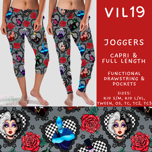 Batch #504 - Villains 3 Collection - Closes 3/16 - ETA mid May - Vil19 Full and Capri Length Joggers