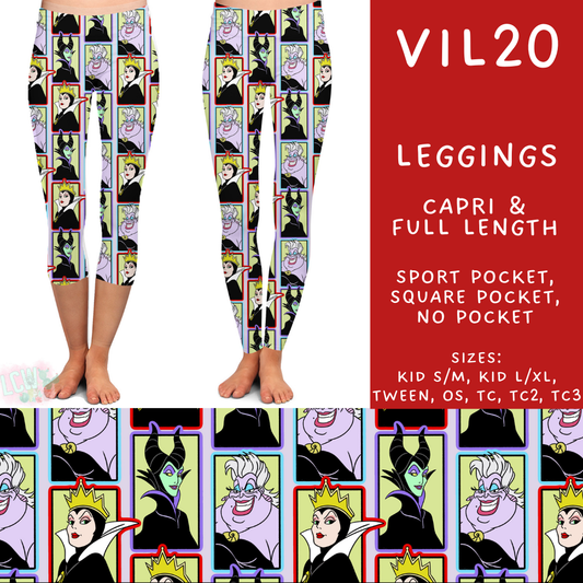 Batch #504 - Villains 3 Collection - Closes 3/16 - ETA mid May - Vil20 Full and Capri Length Leggings
