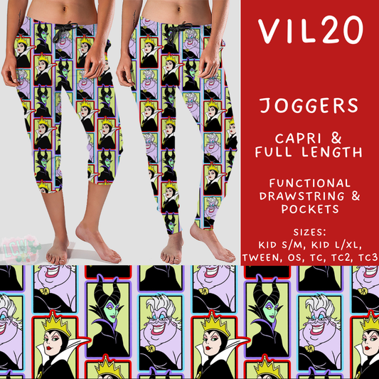 Batch #504 - Villains 3 Collection - Closes 3/16 - ETA mid May - Vil20 Full and Capri Length Joggers