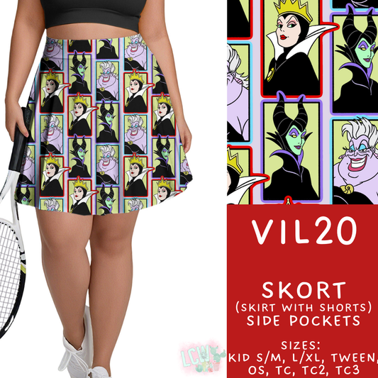Batch #504 - Villains 3 Collection - Closes 3/16 - ETA mid May - Vil20 Skort