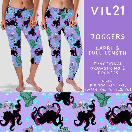 Batch #504 - Villains 3 Collection - Closes 3/16 - ETA mid May - Vil21 Full and Capri Length Joggers