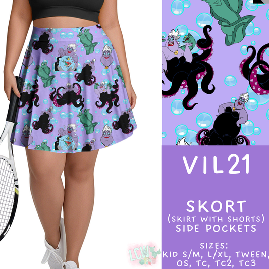 Batch #504 - Villains 3 Collection - Closes 3/16 - ETA mid May - Vil21 Skort