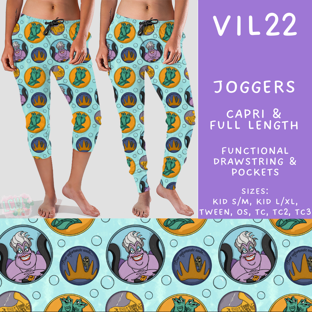 Batch #504 - Villains 3 Collection - Closes 3/16 - ETA mid May - Vil22 Full and Capri Length Joggers