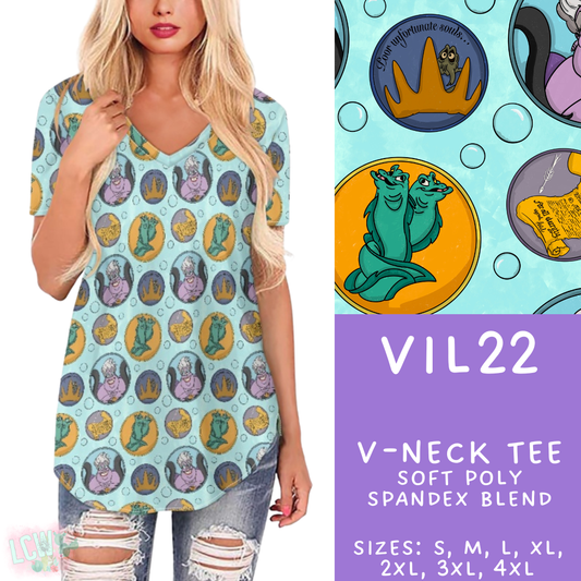 Batch #504 - Villains 3 Collection - Closes 3/16 - ETA mid May - Vil22 V-Neck Tee