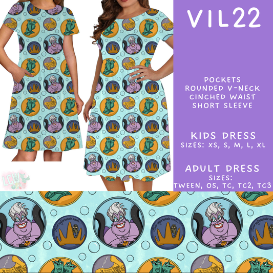 Batch #504 - Villains 3 Collection - Closes 3/16 - ETA mid May - Vil22 Adult & Kids Dresses