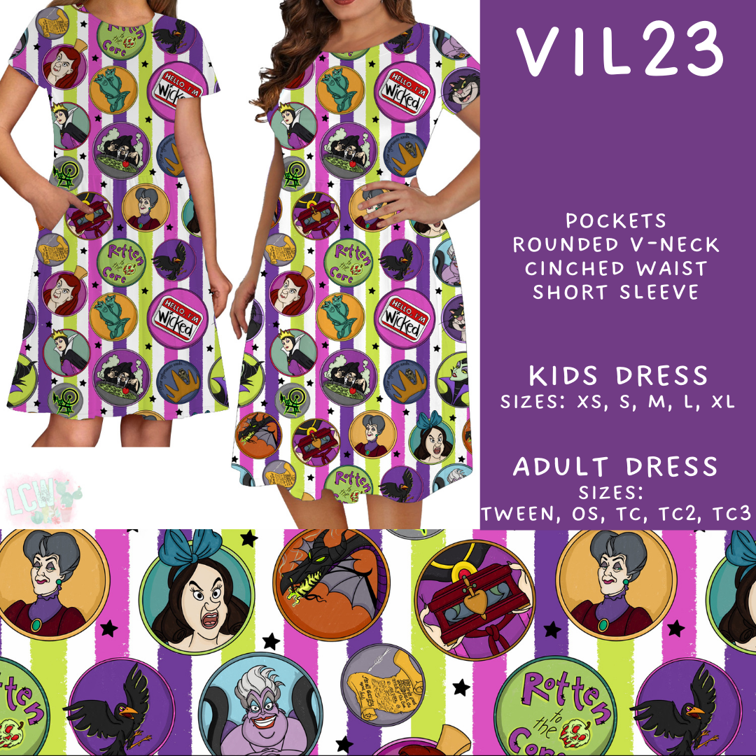 Batch #504 - Villains 3 Collection - Closes 3/16 - ETA mid May - Vil23 Adult & Kids Dresses