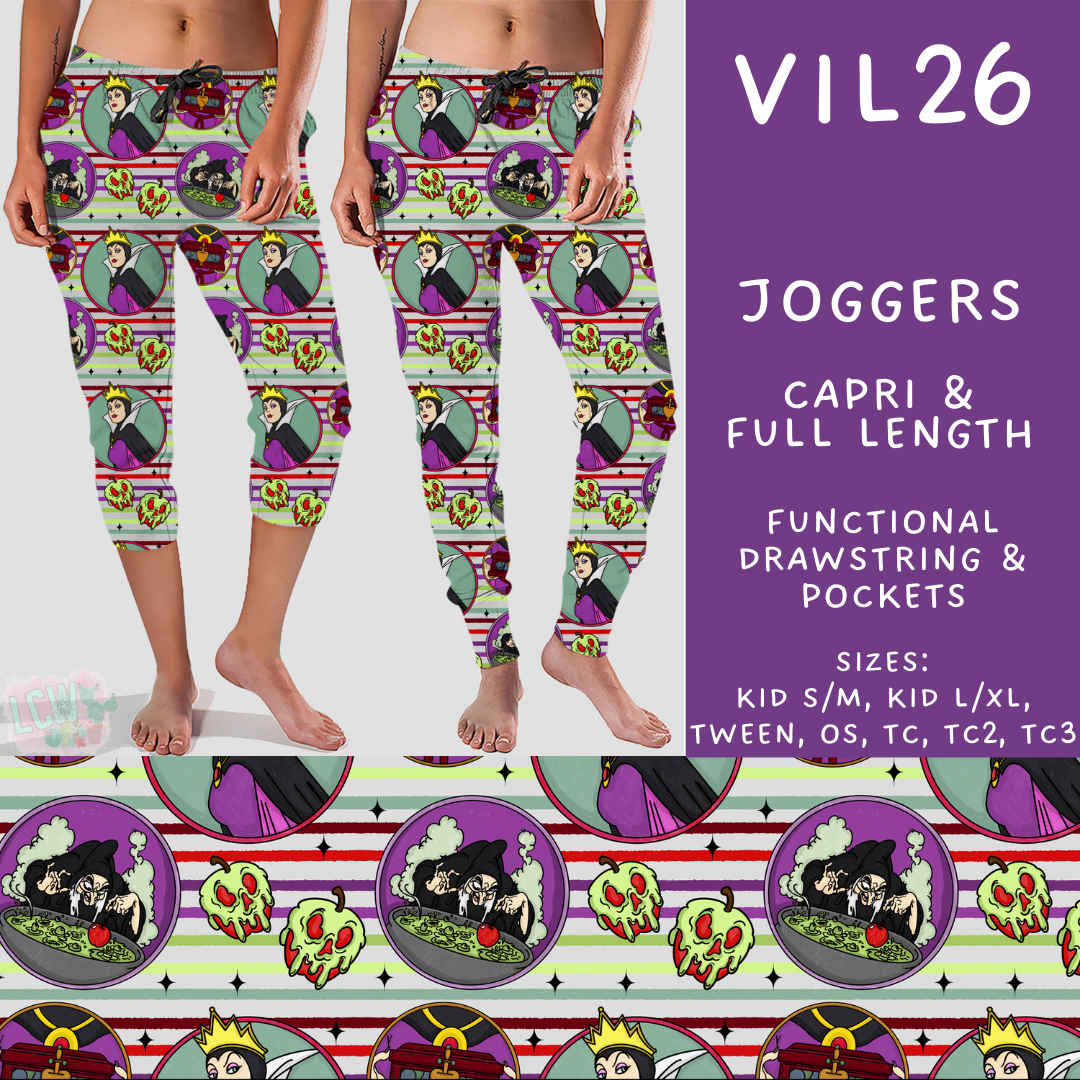 Batch #504 - Villains 3 Collection - Closes 3/16 - ETA mid May - Vil26 Full and Capri Length Joggers