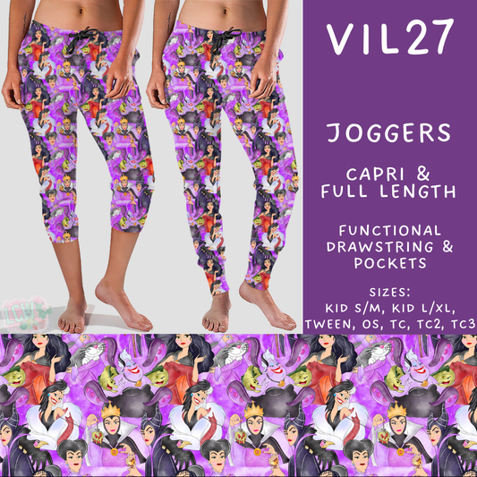 Batch #504 - Villains 3 Collection - Closes 3/16 - ETA mid May - Vil27 Full and Capri Length Joggers