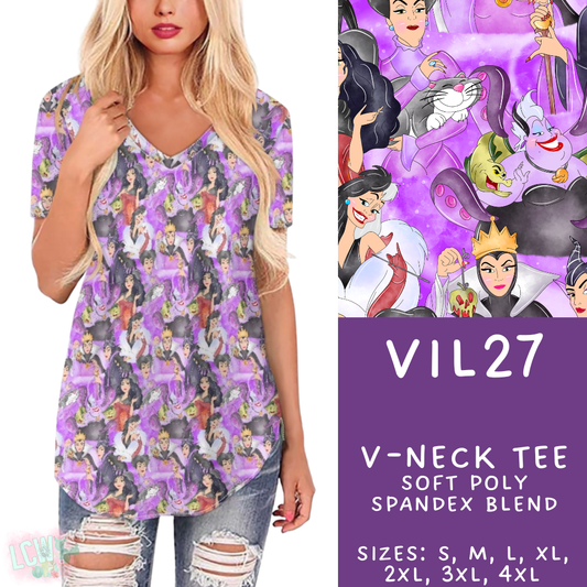 Batch #504 - Villains 3 Collection - Closes 3/16 - ETA mid May - Vil27 V-Neck Tee