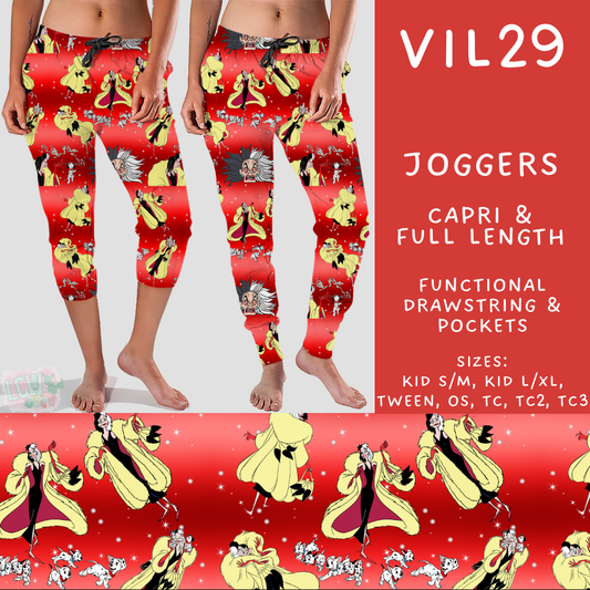 Batch #504 - Villains 3 Collection - Closes 3/16 - ETA mid May - Vil29 Full and Capri Length Joggers