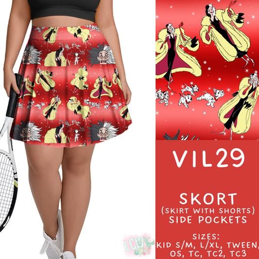 Batch #504 - Villains 3 Collection - Closes 3/16 - ETA mid May - Vil29 Skort