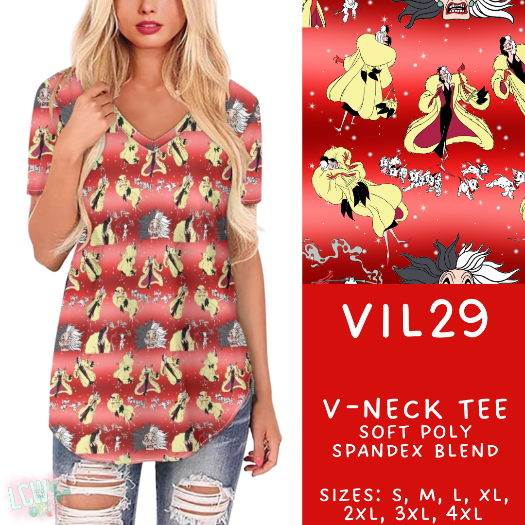 Batch #504 - Villains 3 Collection - Closes 3/16 - ETA mid May - Vil29 V-Neck Tee