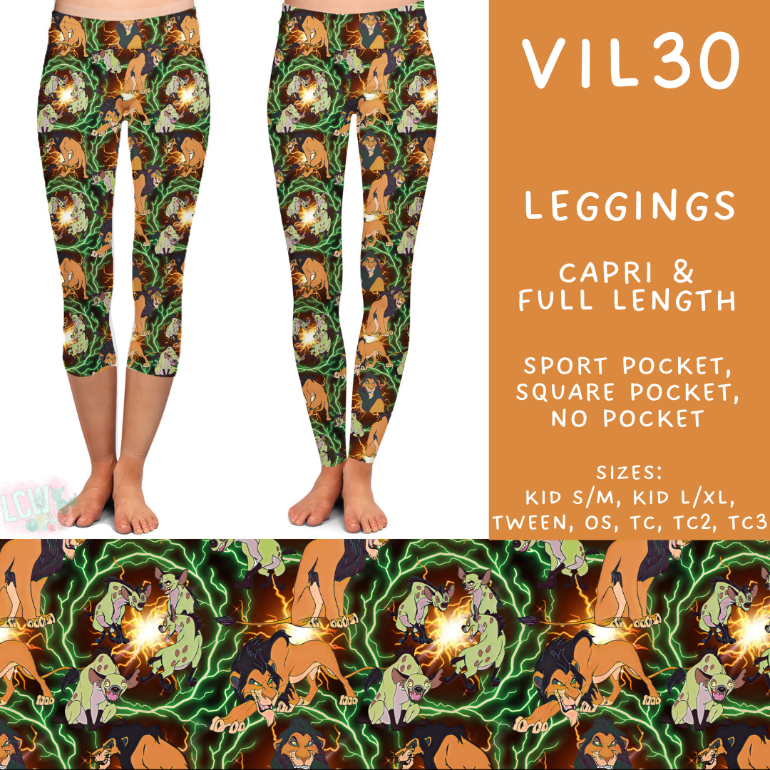 Batch #504 - Villains 3 Collection - Closes 3/16 - ETA mid May - Vil30 Full and Capri Length Leggings