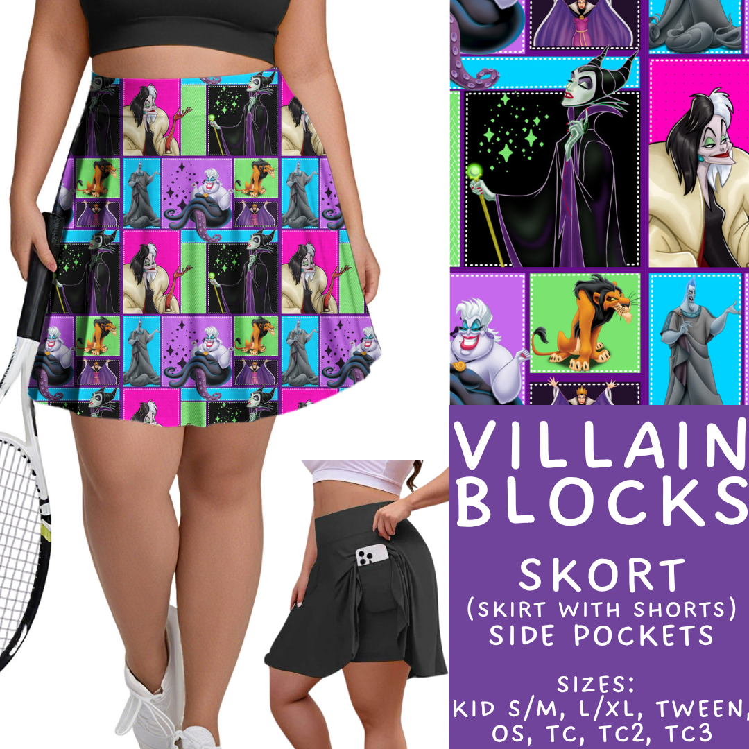 Batch #449 - Magical Faves 15 - Closes 11/19 - ETA early Jan - Villain Blocks Skort
