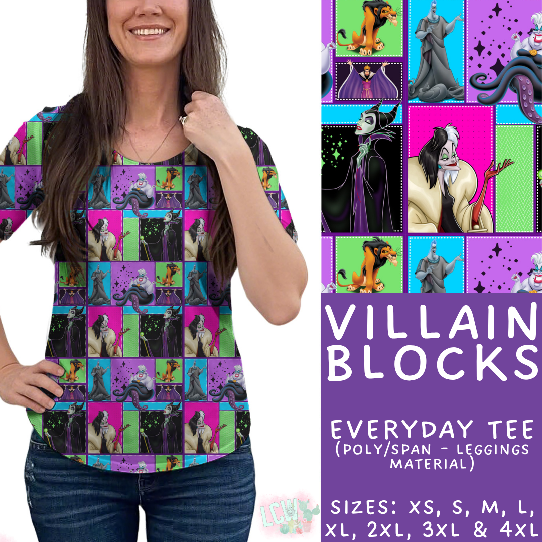 Batch #449 - Magical Faves 15 - Closes 11/19 - ETA early Jan - Villain Blocks Everyday Tee