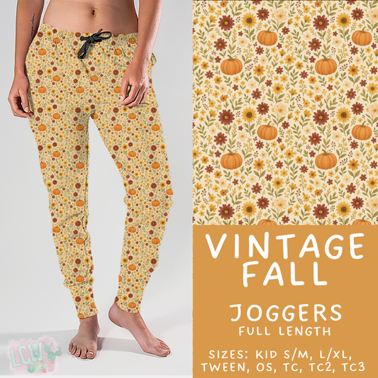 Batch #407 - Fall Fun 2 - Closes 9/4 - ETA mid/late October - Vintage Fall Joggers
