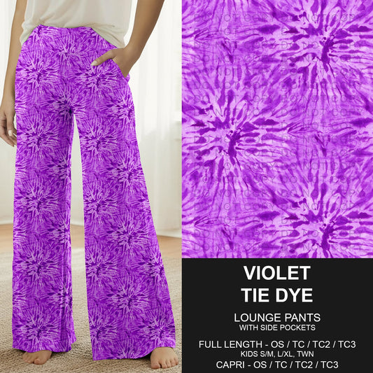 B279 - Preorder Violet Tie Dye Lounge Pants (Closes 3/18. ETA: late May)