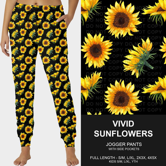 B252 - Preorder Vivid Sunflowers Joggers (Closes 9/21. ETA mid Nov.)