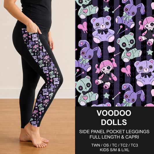 B309 - Preorder Voodoo Dolls Side Panel Pocket Leggings (Closes 8/23. ETA: late Oct.)