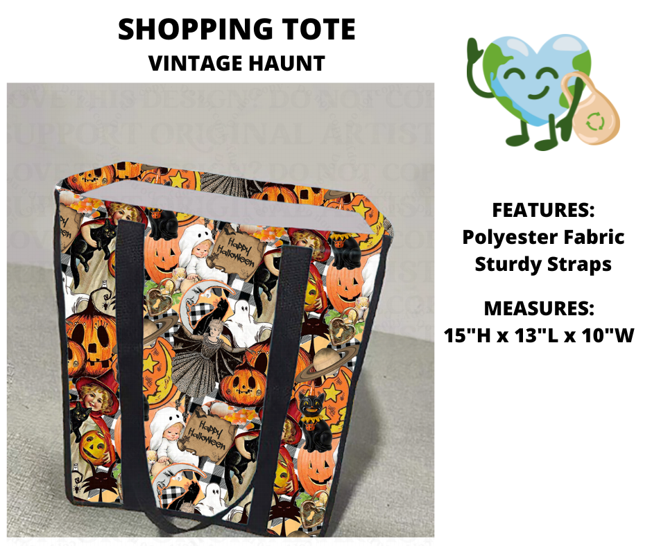 Vintage Haunt Shopping Tote