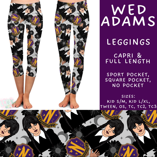Batch #502 - Show Time - Closes 3/11 - ETA mid May - Wed Adams Full and Capri Length Leggings