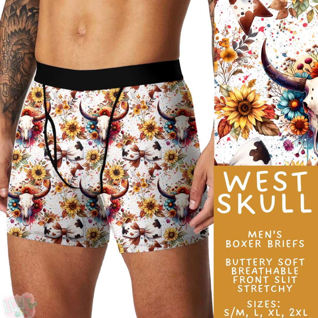 Batch #473 - Comfortable Underwear 5 - Closes 1/9 - ETA early March - West Skull Men's Boxer Briefs