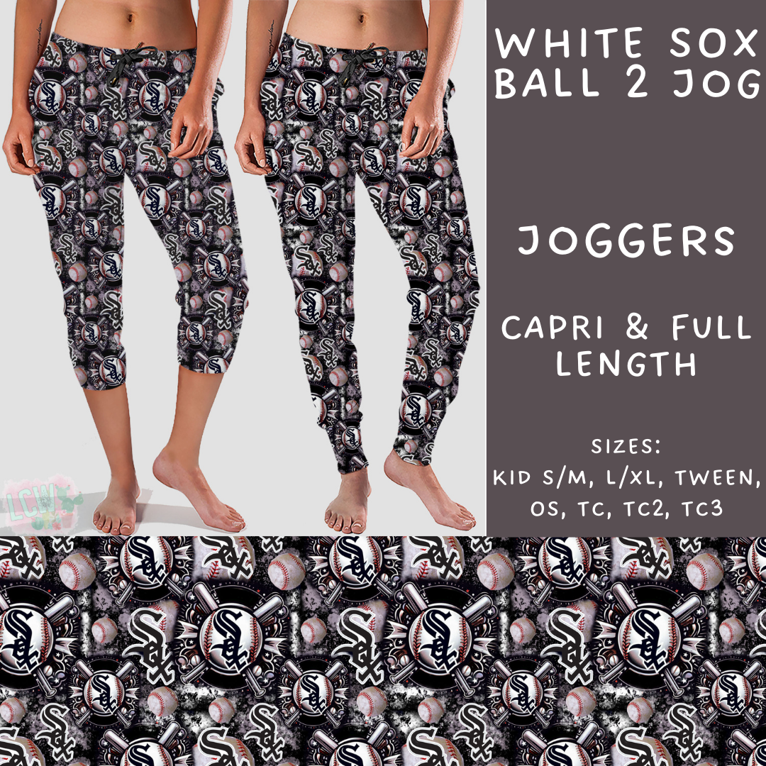 Batch #498 - Strike Out 3 - Closes 3/2 - ETA early May - White Sox Ball 2 Full and Capri Length Joggers - Alonna's Legging Land