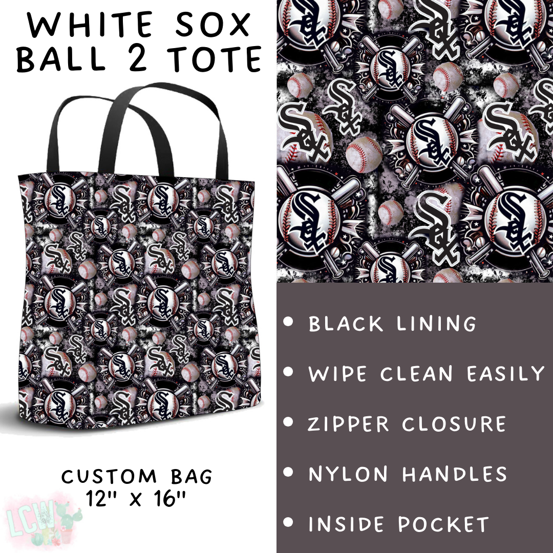 Batch #498 - Strike Out 3 - Closes 3/2 - ETA early May - White Sox Ball 2 Tote - Alonna's Legging Land