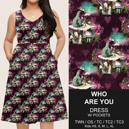 B275 - Preorder Who Are You Sleeveless Pocket Dress (Closes 2/25. ETA: early May) - Alonna's Legging Land